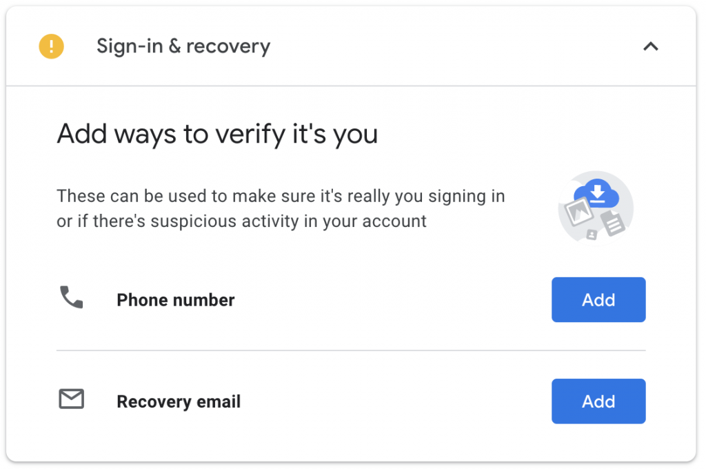 Sign-in & recovery