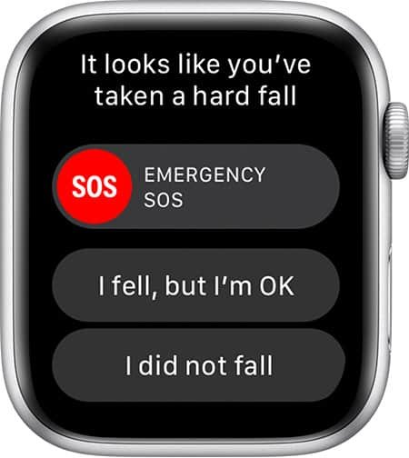 apple watch fall notification