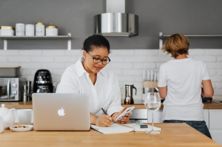 woman and laptop