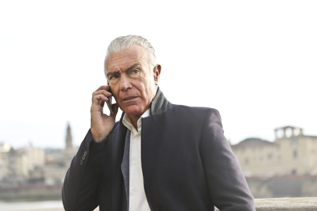 person calling on smartphone